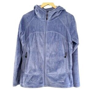 Black Diamond Light Blue Pockets Full Zip Hooded Jacket Women’s Size Large